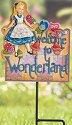 Jim Shore Disney 4016545 Alice in Wonderland Garden Plaque