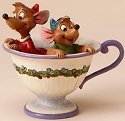 Jim Shore Disney 4016557 Jaq and Gus In Teacup Figurine