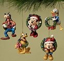 Jim Shore Disney 4023565 Fab 5 with Wreaths