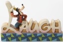 Jim Shore Disney 4032894 Goofy Laugh Word Plaque