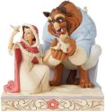 Jim Shore Disney 4062247N Belle and Beast White Woodand Figurine