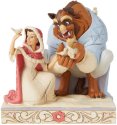 Jim Shore 4062247 Belle and Beast White Woodand Figurine