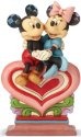Disney Traditions by Jim Shore 6001282i Mickey and Minnie Sitting on Heart