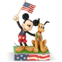 Jim Shore Disney 6005975 Mickey and Pluto Patriot Figurine