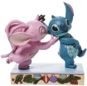 Disney Traditions by Jim Shore 6008980 Angel and Stitch Mistletoe Figurine