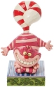 Disney Traditions by Jim Shore 6008984 Cheshire Cat Candy Cane Tail Figurine