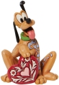 Jim Shore Disney 6010108 Pluto Holding Heart Figurine