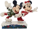 Jim Shore 6010871 Minnie and Mickey Ice Skating Figurine