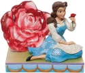 Jim Shore Disney 6011924 Belle Clear Resin Rose Figurine