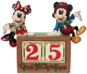 Jim Shore 6013057 Mickey and Minnie Christmas Countdown Figurine