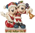 Jim Shore Disney 6013058 Mickey and Minnie As Santa Figurine