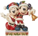 Jim Shore 6013058 Mickey and Minnie As Santa Figurine