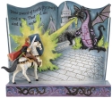 Jim Shore Disney 6013068N Prince Philip and Dragon Storybook Figurine