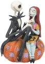 Jim Shore Disney 6014358 Jack & Sally on Pumpkin Figurine