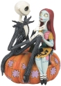 Jim Shore 6014358 Jack & Sally on Pumpkin Figurine