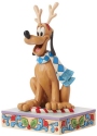 Jim Shore Disney 6015012N Pluto Christmas Personal Figurine