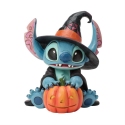 Disney Traditions by Jim Shore 6017942N Stitch Witch with Jack o Lantern Figurine