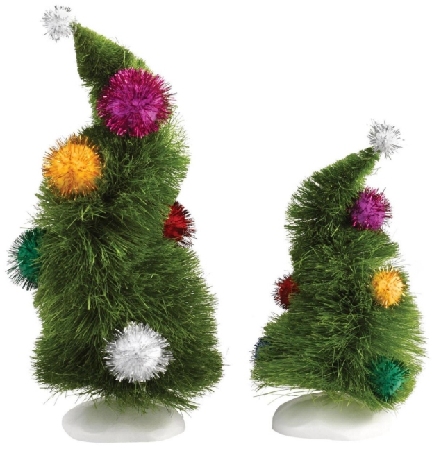 Grinch by Department 56 4032417i Grinch Wonky Trees Set of 2