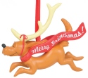 Grinch by Department 56 6011004 Max with banner Ornament