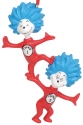 Dr Seuss by Department 56 6011075 Thing 1 Thing 2 Ornament