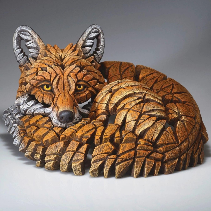 Edge Sculpture Animals 6017691 Curled Up Fox Figurine