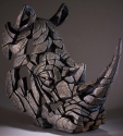 Edge Sculpture Animals 6013030 Rhino Bust