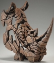 Edge Sculpture Animals 6017687 Miniature Rhinoceros Bust Figurine