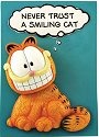 Garfield 15289 Never Trust A Smiling Cat Plaque