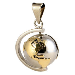 Chiming Spheres 20EGTAH Small Pendant with Earth on Axis