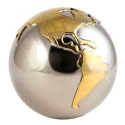 Chiming Spheres 40EGT Handheld Sphere Silver and Brass Earth