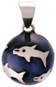 Chiming Spheres 20DLRH Dolphin Pendant blue
