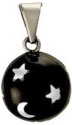 Chiming Spheres 20MSRH Moons and Stars black Pendant