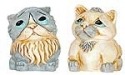 Harmony Kingdom SPCA White Gray Cat Salt & Pepper Shakers