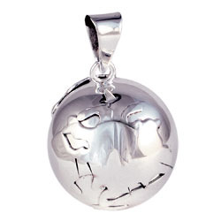 Chiming Spheres 25ESTH Large Pendant with Silver Earth