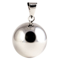 Chiming Spheres 25H Large Silver Pendant