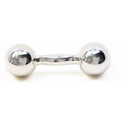 Chiming Spheres 2RT Silver Barbell Rattle