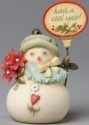Heart of Christmas 4034469 Snow Person with Poinsettia