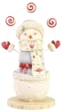 Heart of Christmas 6006549 Snowman with Treats Figurine