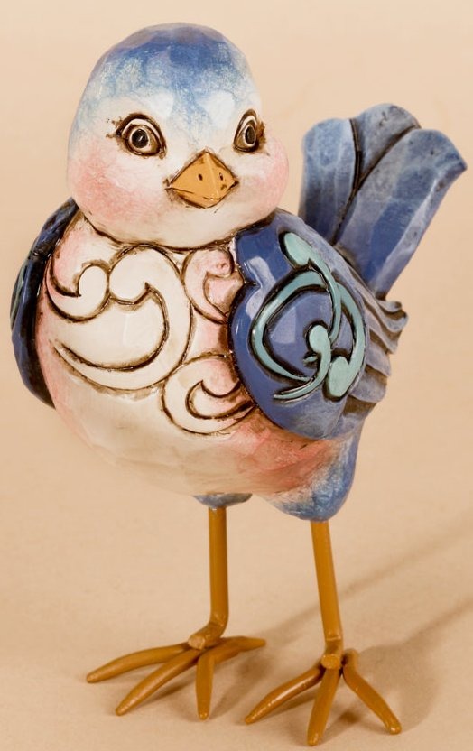 Jim Shore Miniature Bluebird on Birdhouse Mini Figurine 6003981 New 