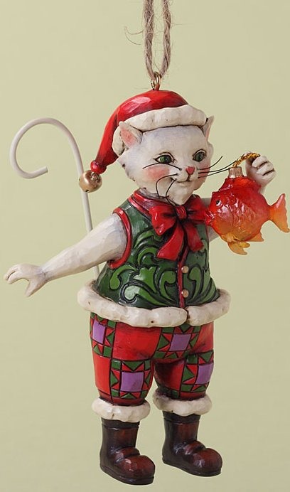 Jim Shore 4027756 Cat Fish Ornament