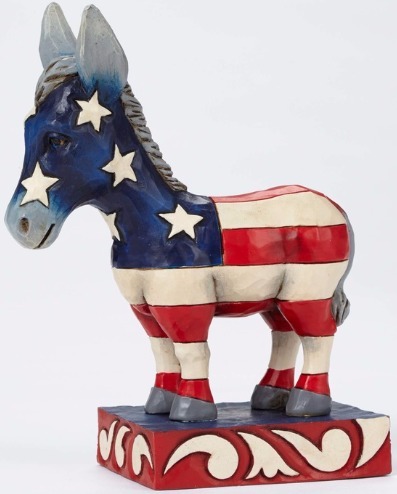 Jim Shore 4052078 Patriotic Donkey Figurine