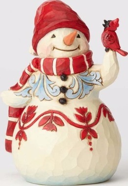 Jim Shore 4058803 Red White Pint Size Snowman Figurine