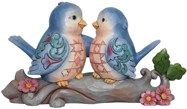 Jim Shore 6002102i Lovebirds on Branch Figurine