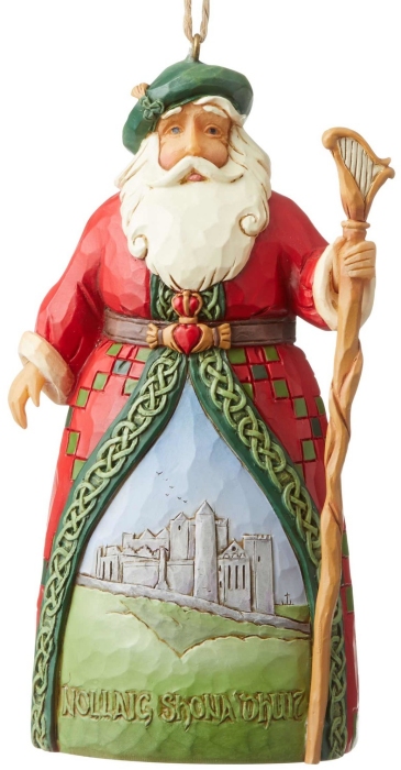 Jim Shore 6004309 Irish Santa Ornament