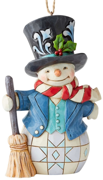 Jim Shore 6004313 Snowman Top Hat Ornament