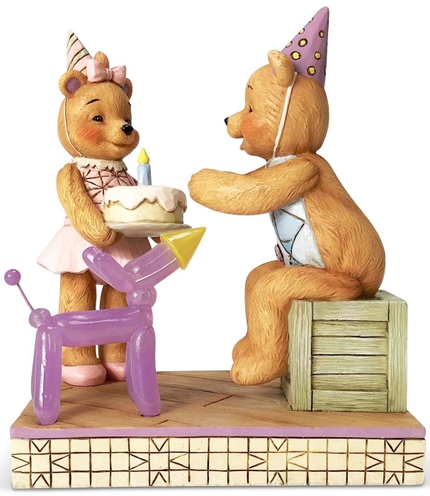 Jim Shore Button and Squeaky 6005124 Button Happy Birthday Figurine