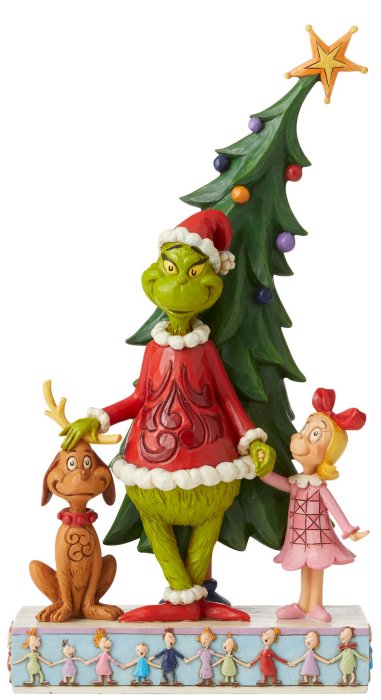 Jim Shore Dr Seuss 6006567 Grinch & Max & Cindy Figurine