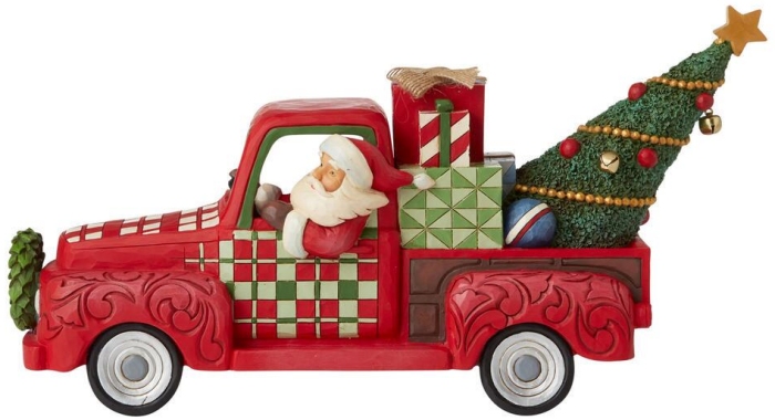 Jim Shore 6007443 Santa In Red Truck Figurine