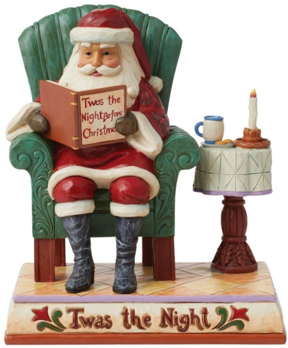 Jim Shore 6008304 Twas The Night Santa Reading Figurine