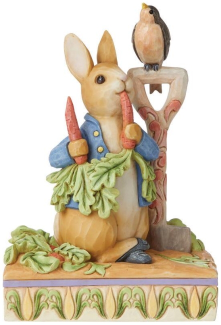 Jim Shore Beatrix Potter 6008743N Peter Rabbit in Garden Figurine